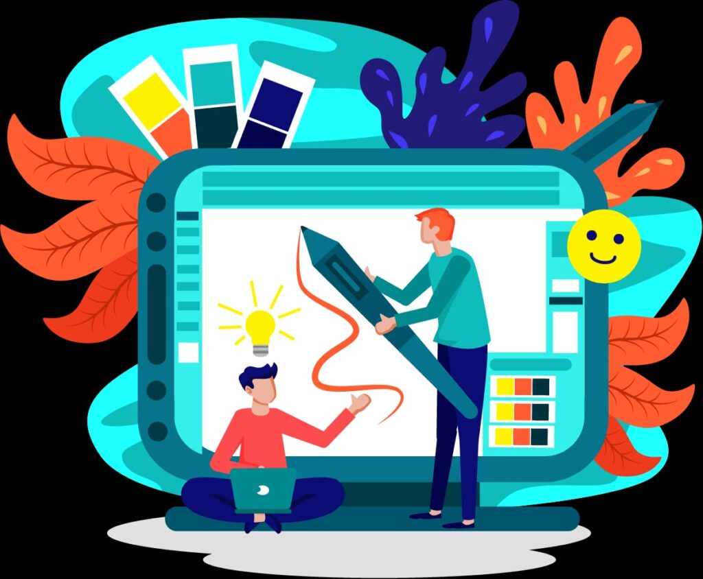 Creative digital illustrations and graphic design